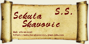 Sekula Škavović vizit kartica